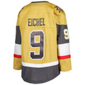 Custom #9 Gold VGK Hockey Shirt Top