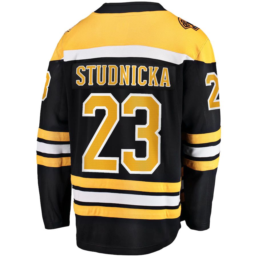 Custom #23 Black BOS Hockey Shirt Top