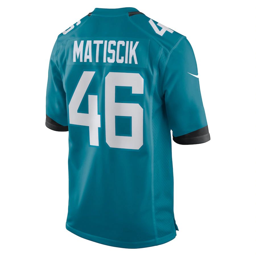 Custom #46 Teal JAX Football Shirt Top