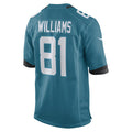 Custom #81 Teal JAX Football Shirt Top