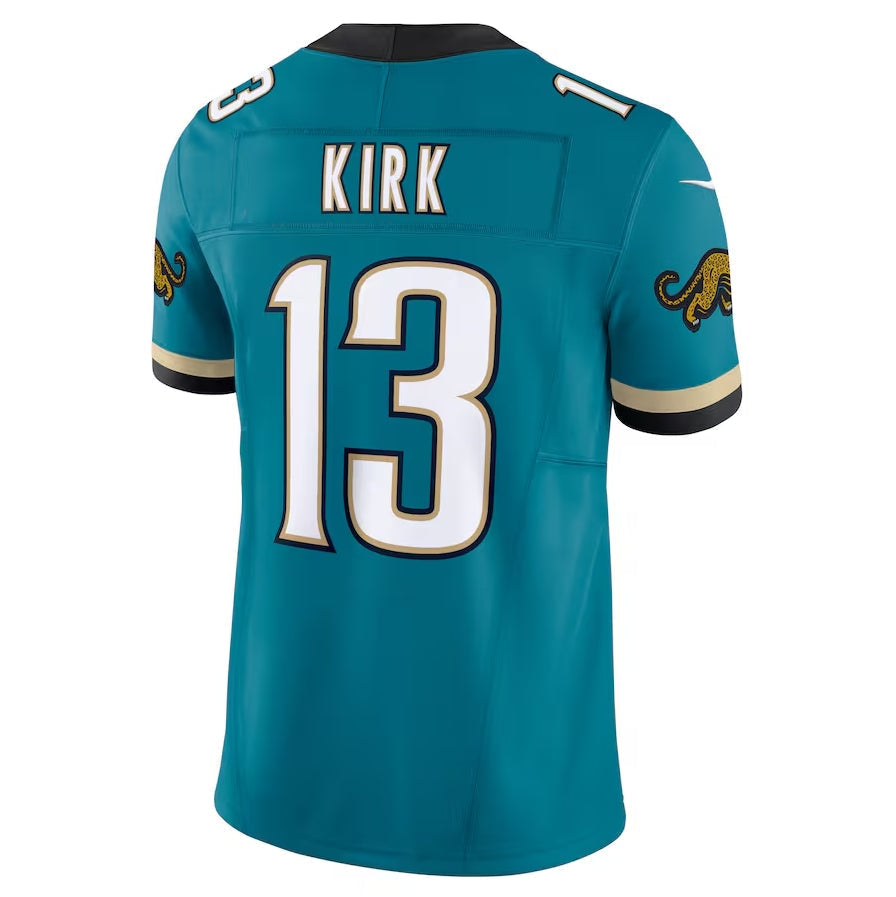 Custom #13 Teal Throwback JAX Football Shirt Top