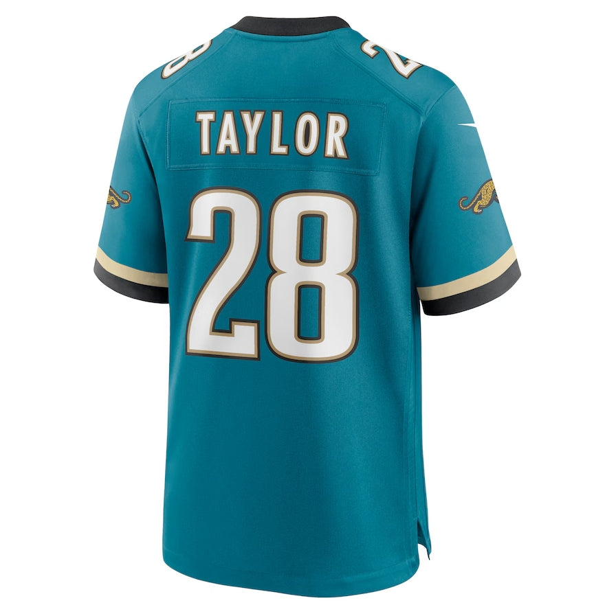 Custom #28 Teal Throwback JAX Football Shirt Top