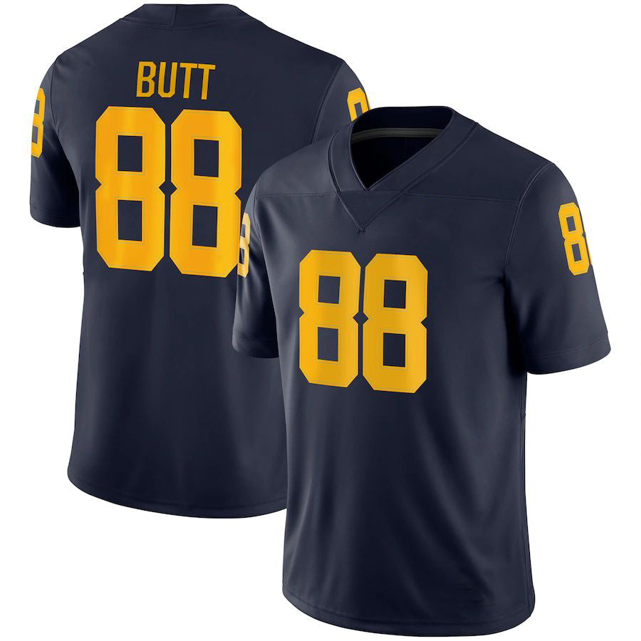 Custom #88 Navy College Shirt Top