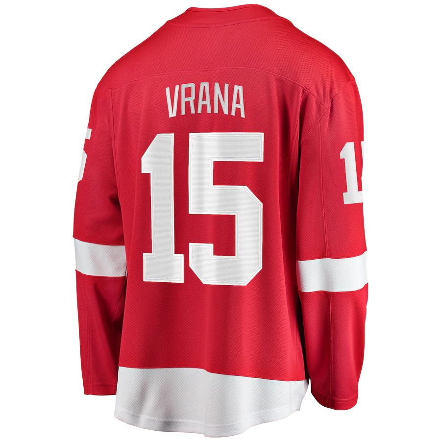 Custom #15 Red 2017 DET Hockey Shirt Top