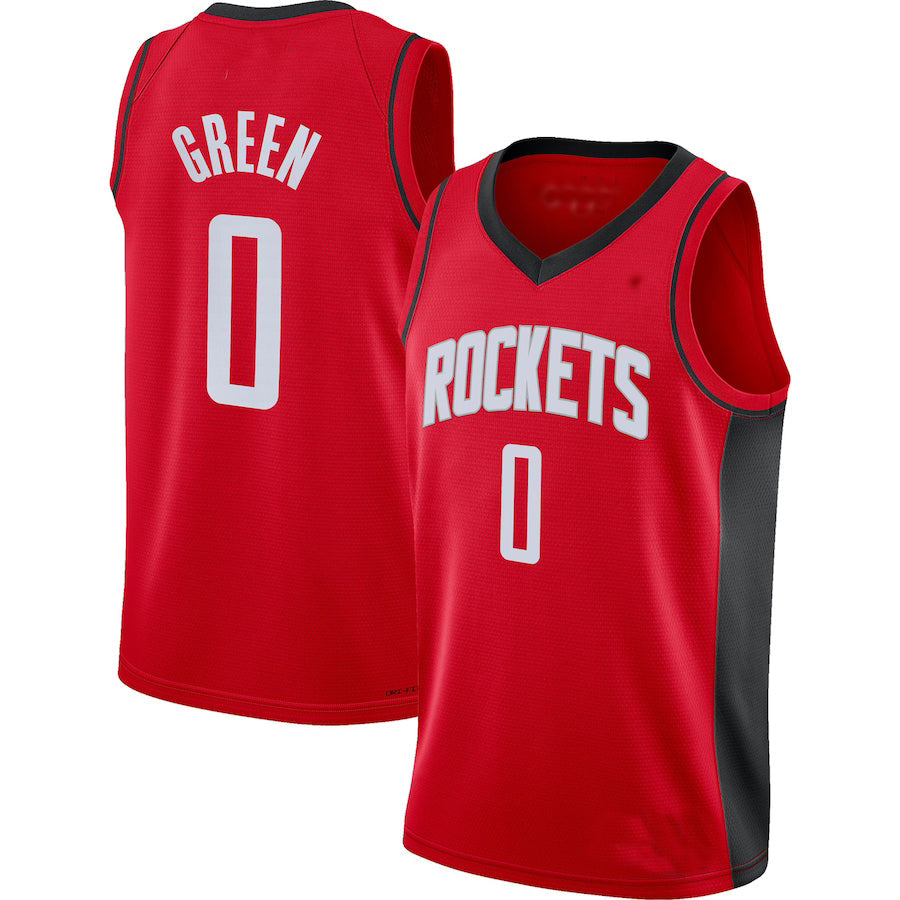Custom #0 Red 2021 HOU Basketball Shirt Top
