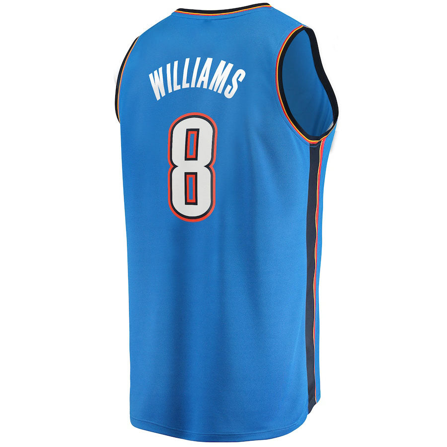 Custom #8 Blue 2022 OKC Basketball Shirt Top