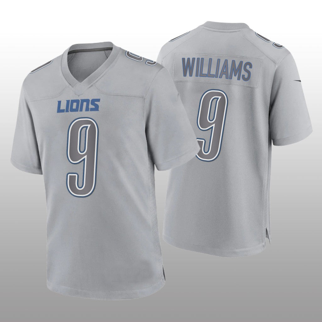 Custom #9 Gray DET Football Shirt Top