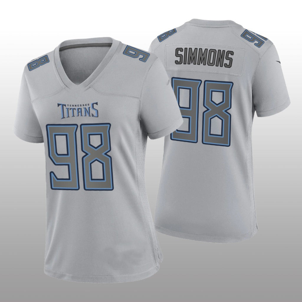 Custom #98 Gray TEN Football Shirt Top