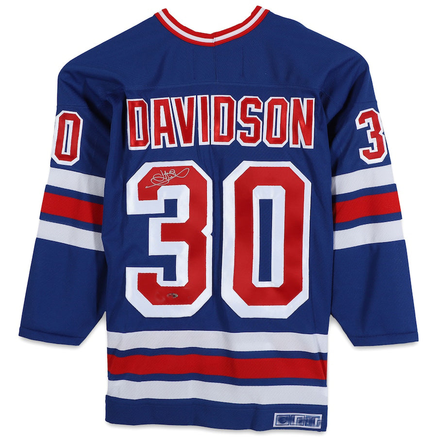 Custom #30 Blue Hockey Shirt Top