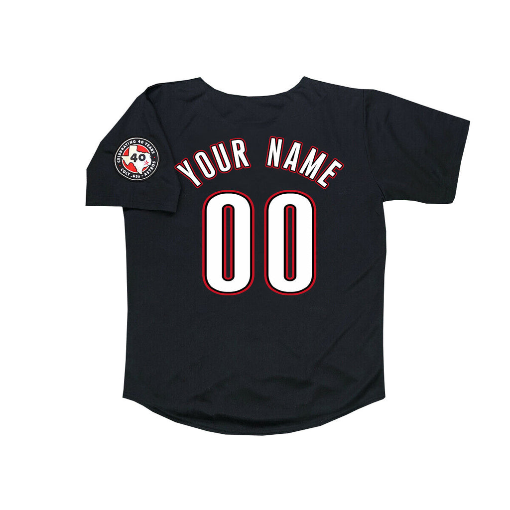 Custom Black 2012 HOU Baseball Shirt Top