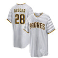 Custom #28 White SD Baseball Shirt Top