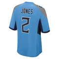 Custom #2 Light Blue TEN Football Shirt Top