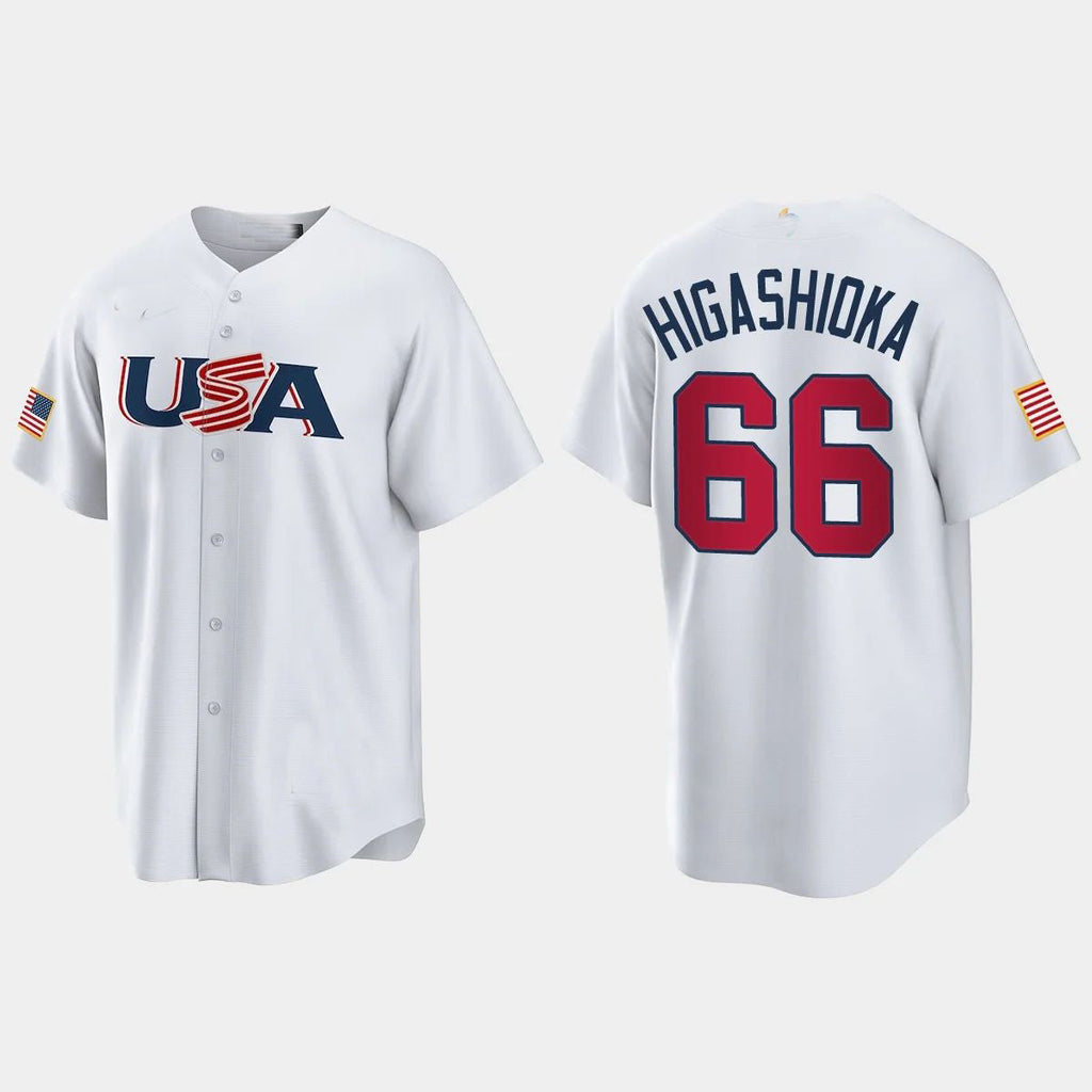 Custom #66 White 2023 NYY Baseball Shirt Top