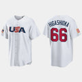 Custom #66 White 2023 NYY Baseball Shirt Top