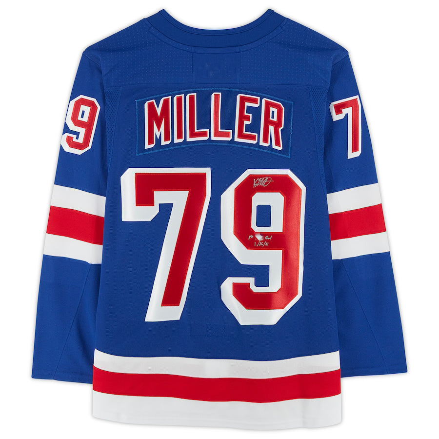 Custom #79 Blue Hockey Shirt Top