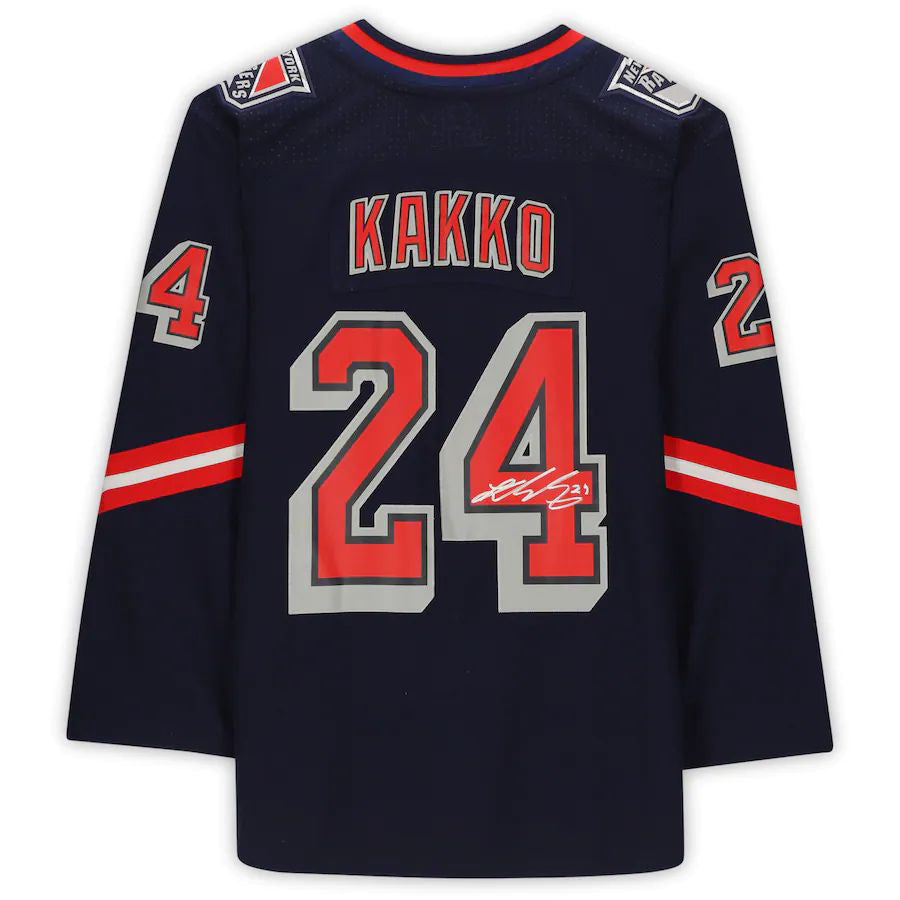 Custom #24 Navy 2020 Retro Hockey Shirt Top