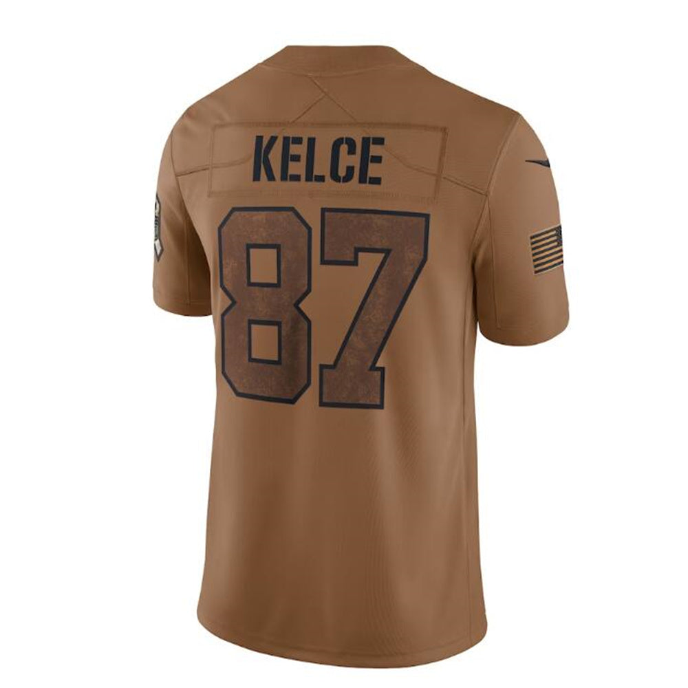 Custom #87 Brown 2023 KC Football Shirt Top