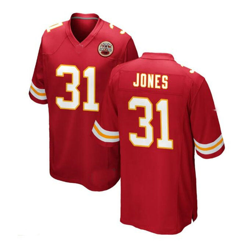 Custom #31 Red KC Football Shirt Top