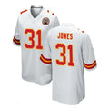 Custom #31 White KC Football Shirt Top