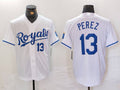 Custom #13 White KC Baseball Shirt Top
