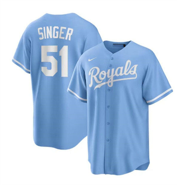 Custom #51 Light Blue KC Baseball Shirt Top