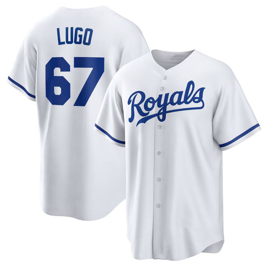 Custom #67 White KC Baseball Shirt Top