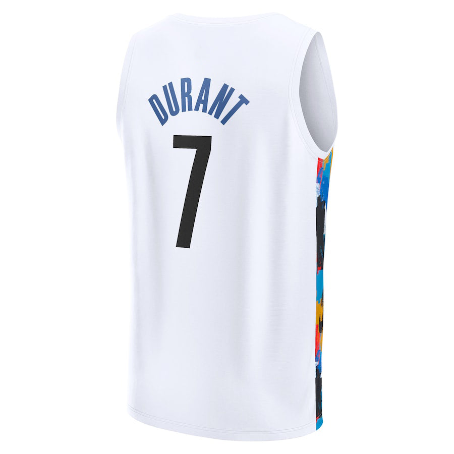 Custom #7 White 2022 BKN Basketball Shirt Top