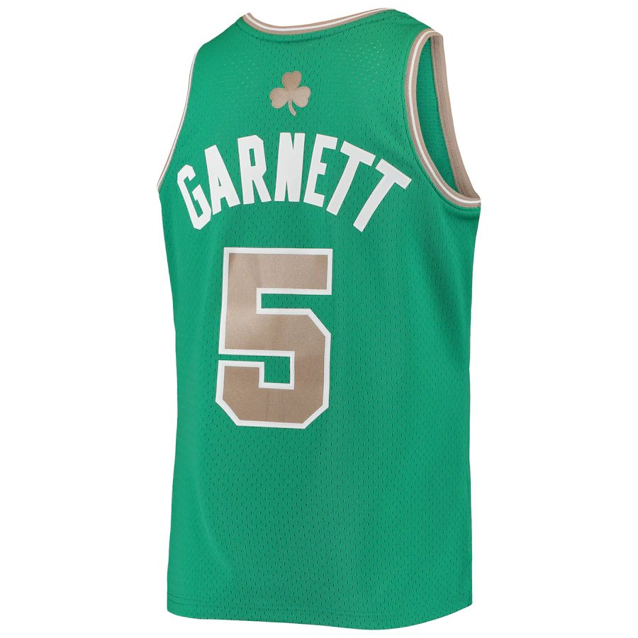 Custom #5 Green BOS Basketball Shirt Top