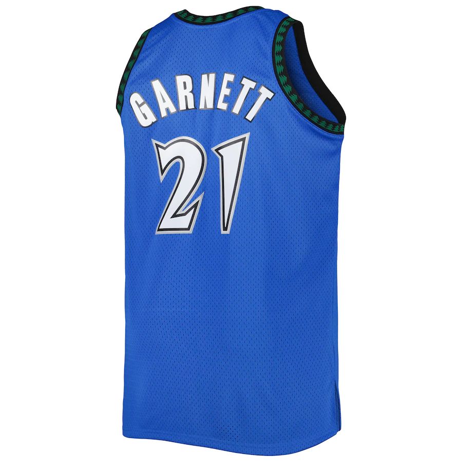 Custom #21 Blue 2003 MIN Basketball Shirt Top