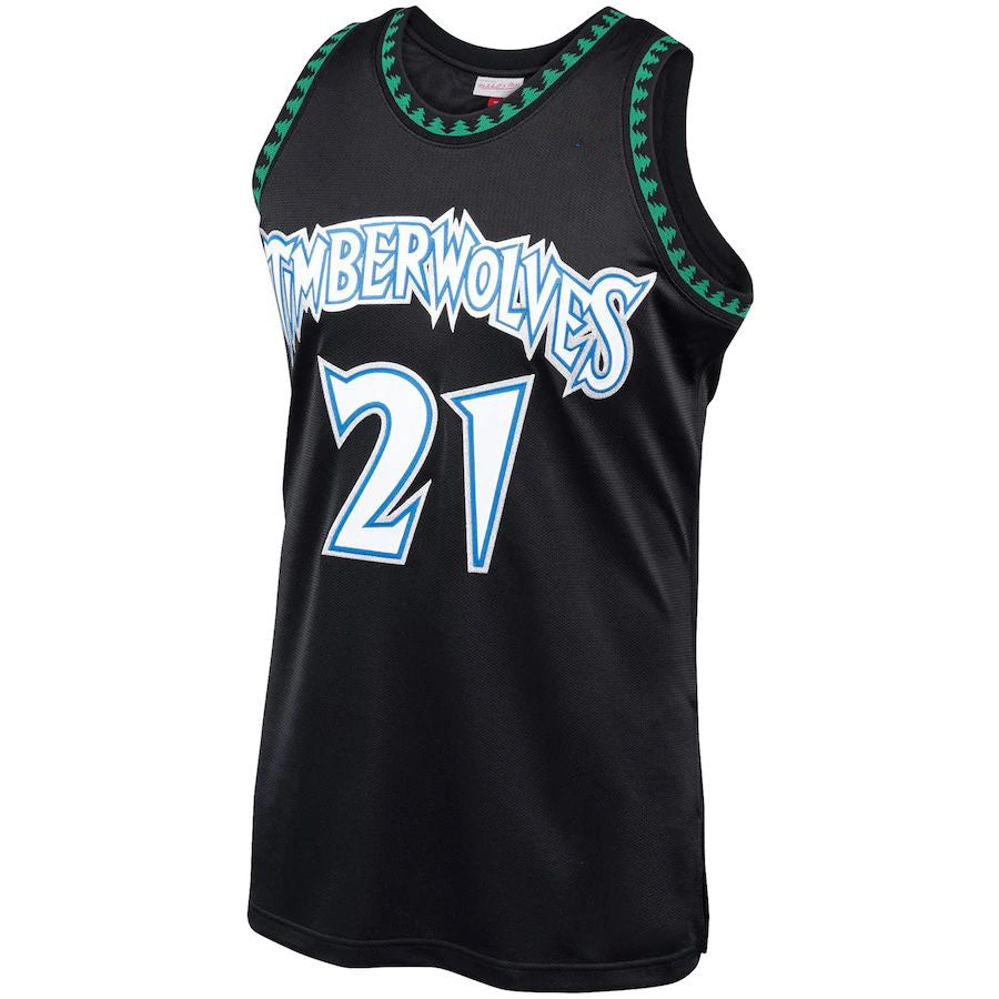 Custom #21 Black 1997 MIN Basketball Shirt Top