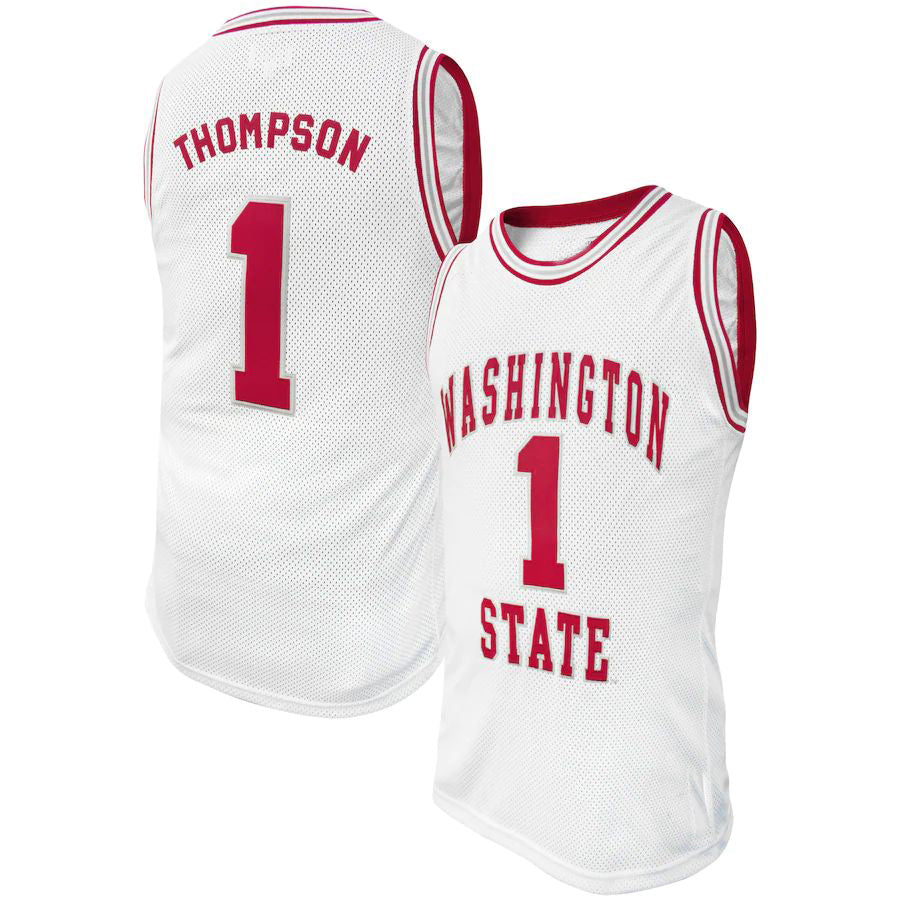 Custom #1 White Retro Basketball Shirt Top
