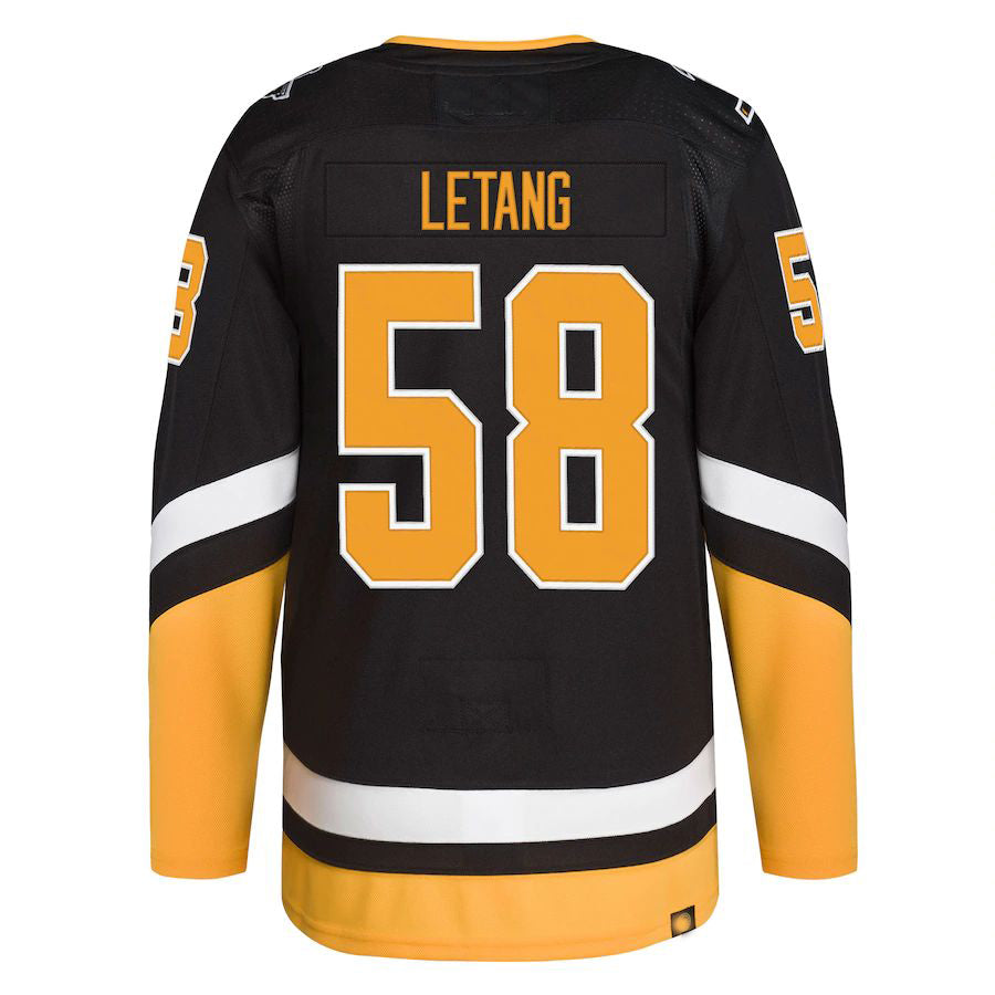 Custom #58 Black 2021 PIT Hockey Shirt Top