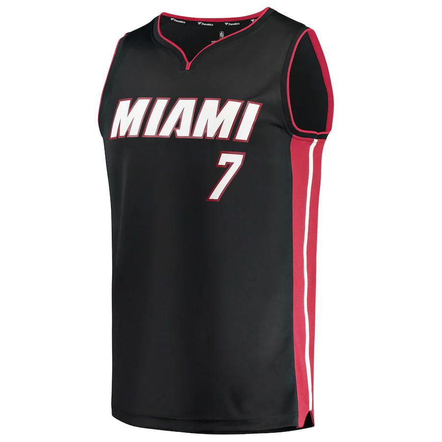 Custom #7 Black 2021 MIA Basketball Shirt Top