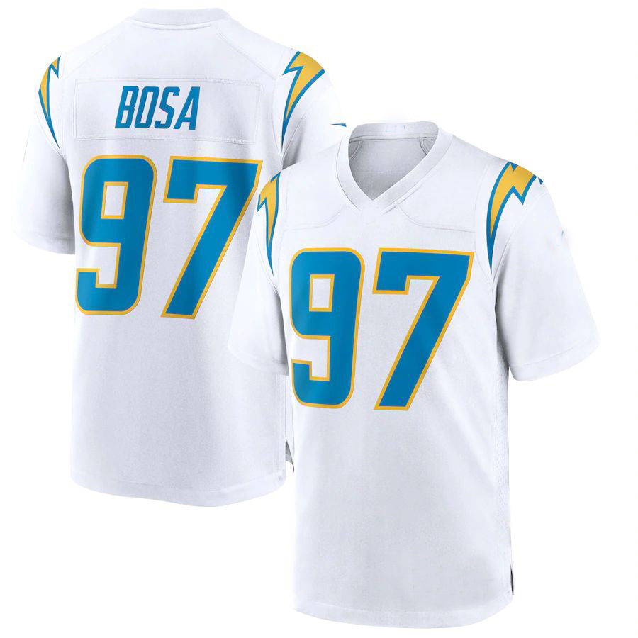 Custom #97 White LAC Football Shirt Top