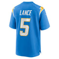 Custom #5 Powder Blue LAC Football Shirt Top