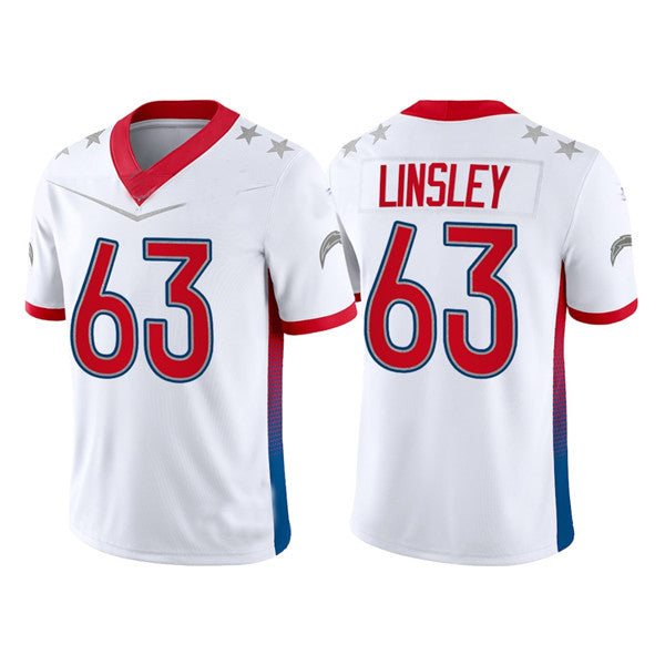 Custom #63 White 2022 LAC Football Shirt Top