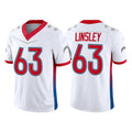 Custom #63 White 2022 LAC Football Shirt Top