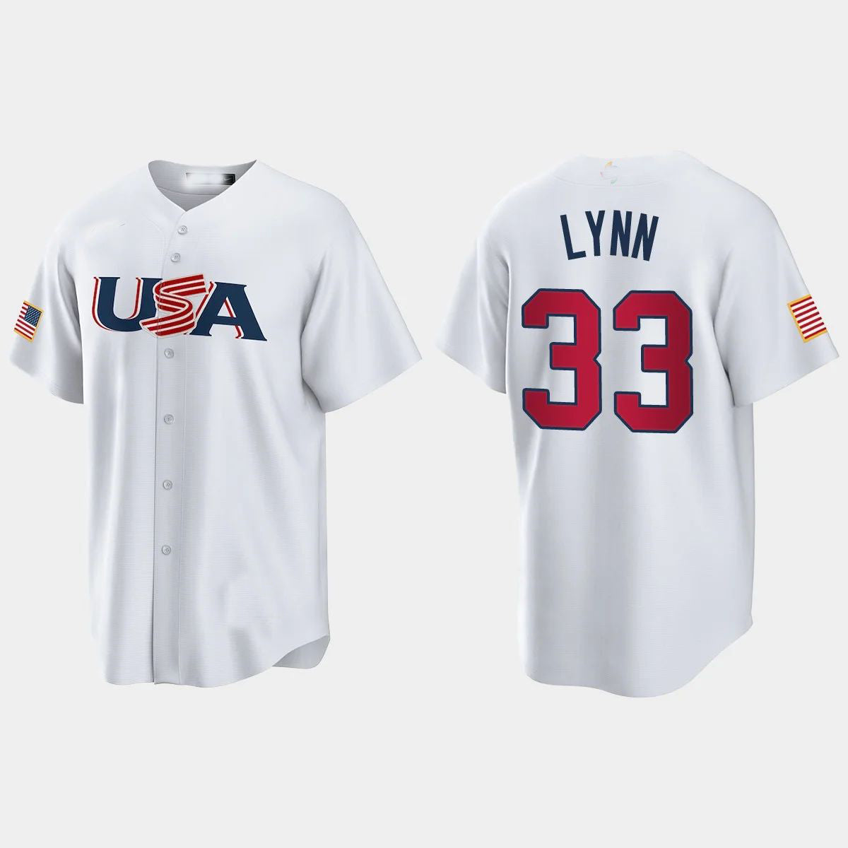 Custom #33 White 2023 CWS Baseball Shirt Top
