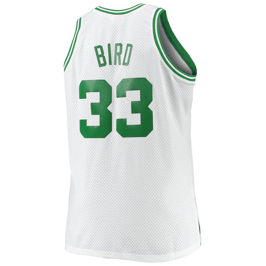 Custom #33 White 1985 BOS Basketball Shirt Top