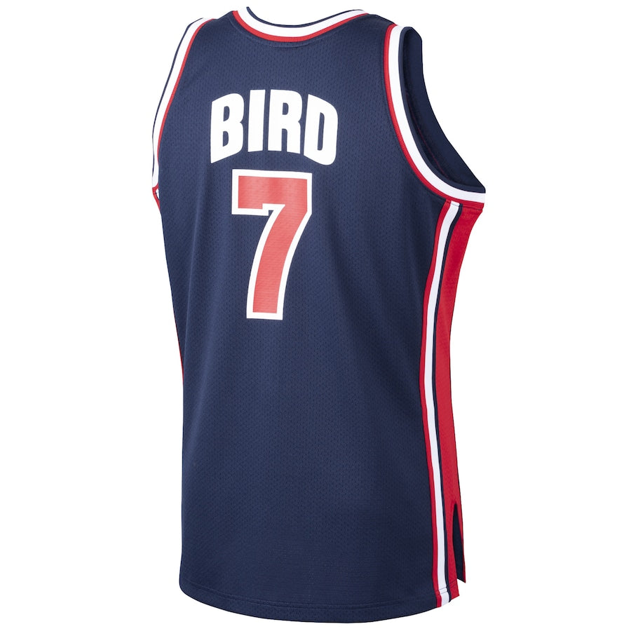 Custom #7 Navy 1992 BOS Basketball Shirt Top