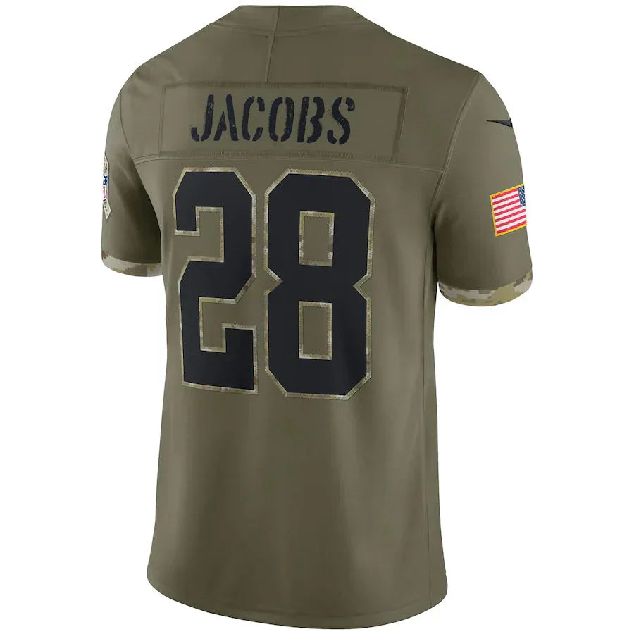 Custom #28 Olive 2022 LV Football Shirt Top
