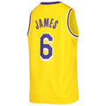 Custom #6 Gold 2021 LAL Basketball Shirt Top