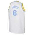 Custom #6 White 2022 LAL Basketball Shirt Top