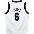 Custom #6 White 2022 LAL Basketball Shirt Top