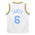 Custom #6 White 2022 LAL Basketball Shirt Top
