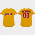 Custom Gold 2021 LAA Baseball Shirt Top