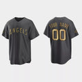 Custom Charcoal 2022 LAA Baseball Shirt Top