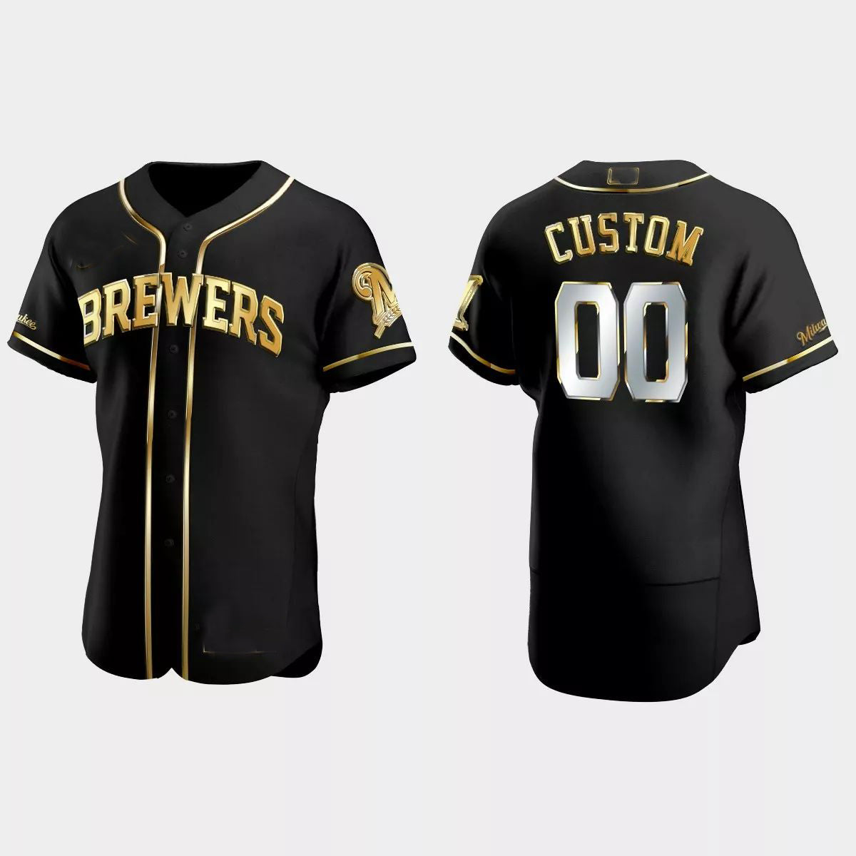 Custom Black LAA Baseball Shirt Top