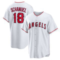 Custom #18 White LAA Baseball Shirt Top