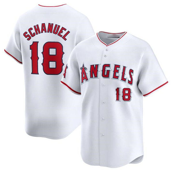 Custom #18 White LAA Baseball Shirt Top